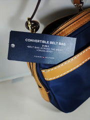 Tommy Hilfiger Navy/Golden Brown Crossbody Belt Bag - Preowned