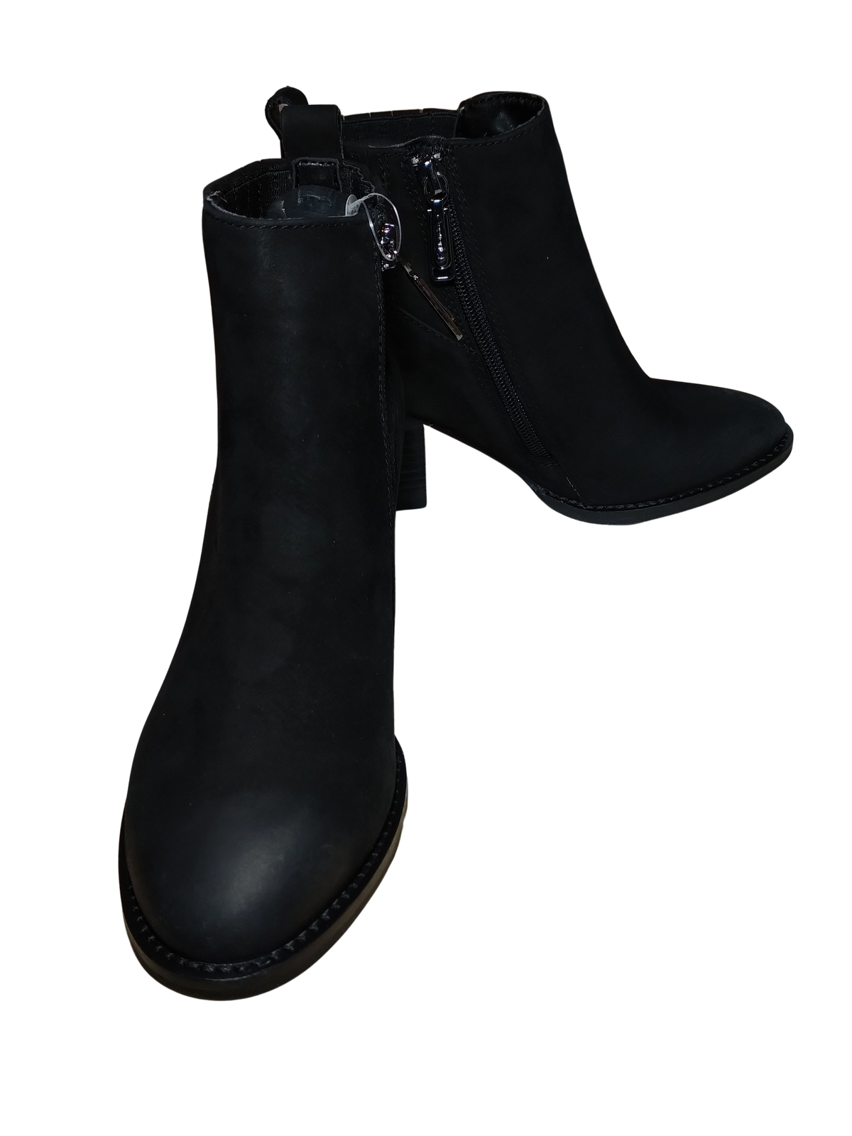 Blondo Black Pleather High Heel Waterproof Boots with Side Zipper - Size 6.5