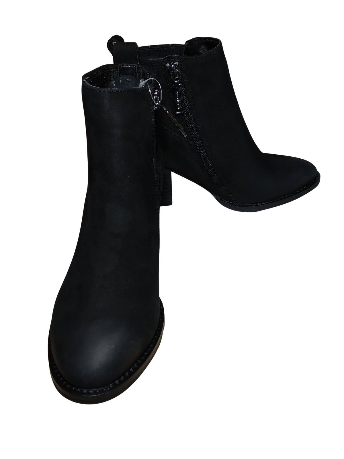 Blondo Black Pleather High Heel Waterproof Boots with Side Zipper - Size 6