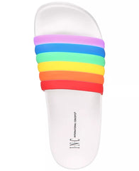 INC International Concepts Rainbow Rubber Slide Slippers
