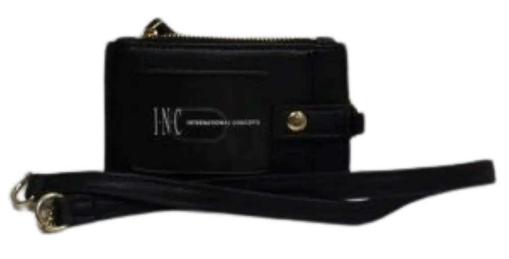 INC Multi-Card Organizer Crossbody Wallet Black