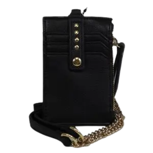 INC Multi-Card Organizer Crossbody Wallet Black