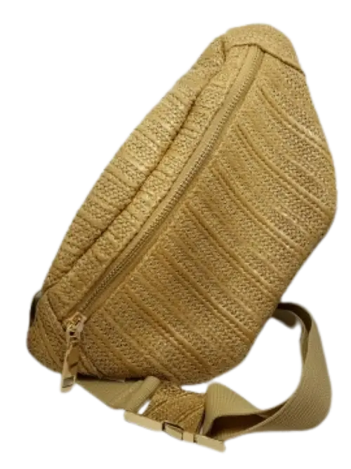 INC Natural Fashion Straw Fanny Pack