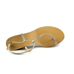 INC Womens I35 Mystik Toe Loop T-Strap Studded Wedge Sandals Pearl Gold