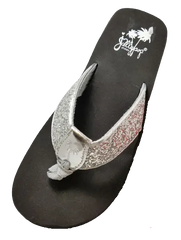 Jellypop Black Sandals with Silver Glitter  (has tag over logo)