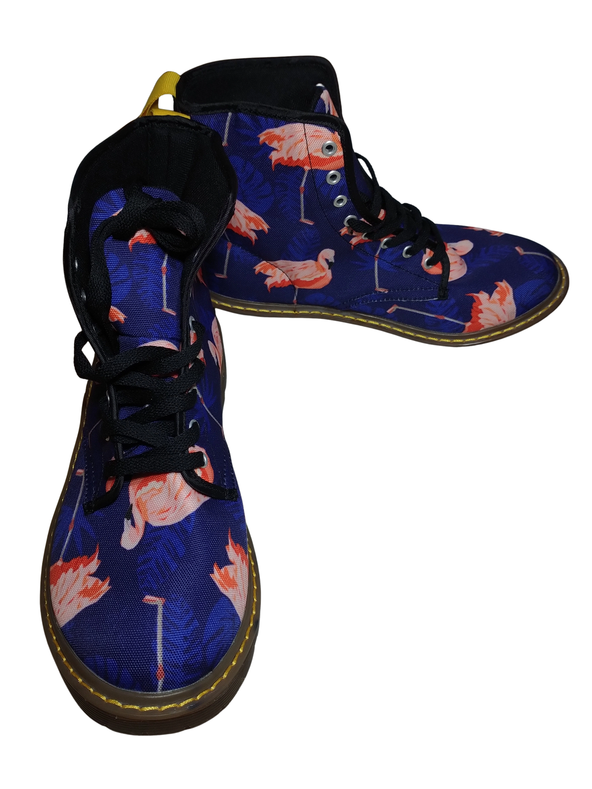 Customization Purple/Pink Flamingo Boots - Stylish and Unique, Size 10