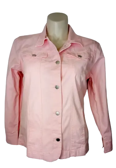 Tudor Court Women’s Pink Jean Jacket, Size Large