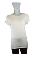 New Mode USA Girls’ Cream Short Sleeve Shirt, Size Large