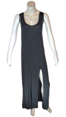 Emma & Sam Women’s Grey Dress with Side Slit, Size Large