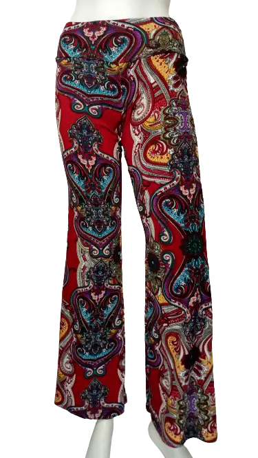 Yoyo 5 Girls’ Red Multicolor Leggings, Size Large