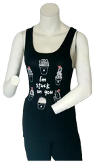 Zenana Outfitters Girls’ Black Cactus Tank Top, Size Medium