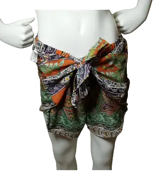 Honey Belle Women’s Multicolor Swim Shorts, Size Large