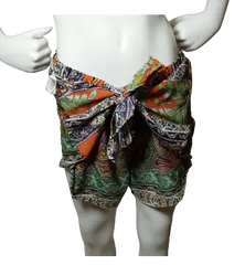 Honey Belle Women’s Multicolor Swim Shorts, Size Large