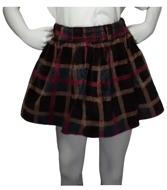 Urmoda Girls’ Multicolor Plaid Skirt, Youth Small