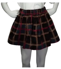 Urmoda Girls’ Multicolor Plaid Skirt, Youth Small