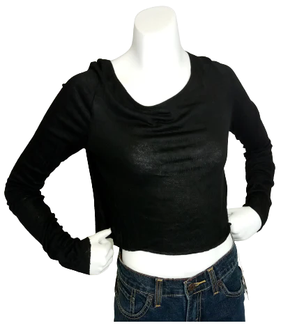 Love In Black Crop Top