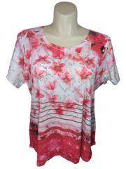 Style&Co Women’s Red/Cream Sequin Top, Size 3X