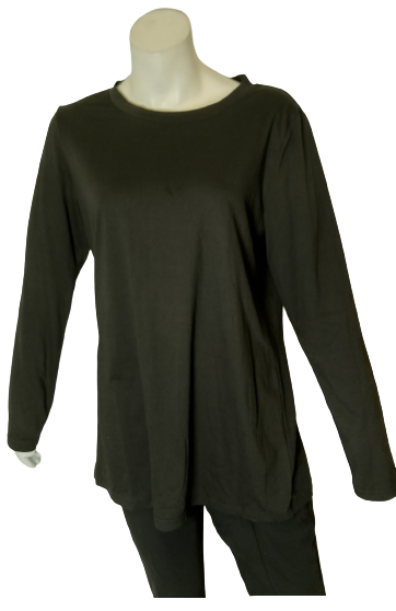 PoggTmm Black Long Sleeve Shirt (orange inside collar)