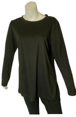 PoggTmm Black Long Sleeve Shirt (orange inside collar)