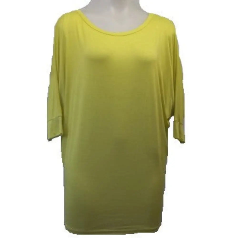 Diva General Collection Women’s Pale Yellow Short Sleeve Top, Size XL