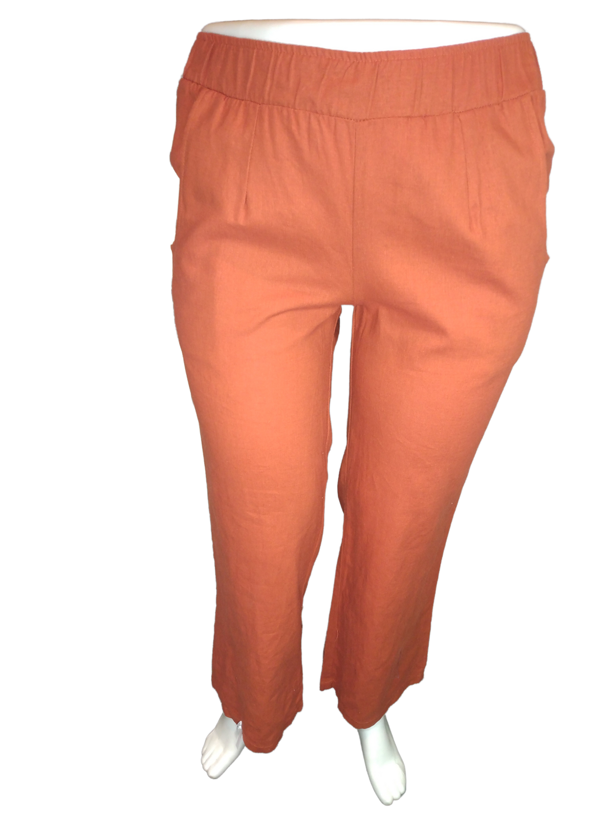 Cleo Orange Pants w/ Pockets