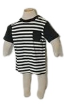 Gold Treasure Gray/White Striped T-Shirt
