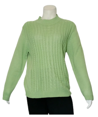 American Sweetheart Plus Size Light Green Sweater – 4X Women’s Cozy Acrylic Knit Pullover