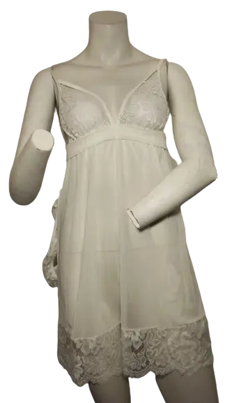 Diva General Collection Women’s White Lingerie Teddy with Panty (2 Piece), OS
