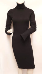 Lovers and Friends Vik Turtleneck Dress in Black