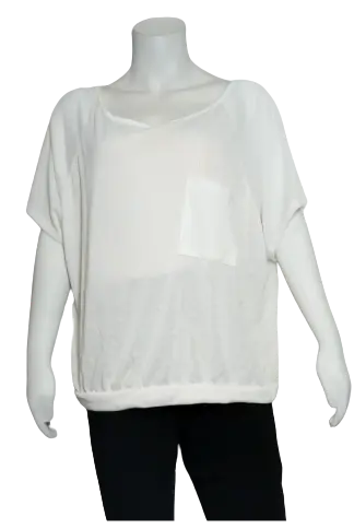 Caren Sport Women’s White Short Sleeve Shirt, Size 3X