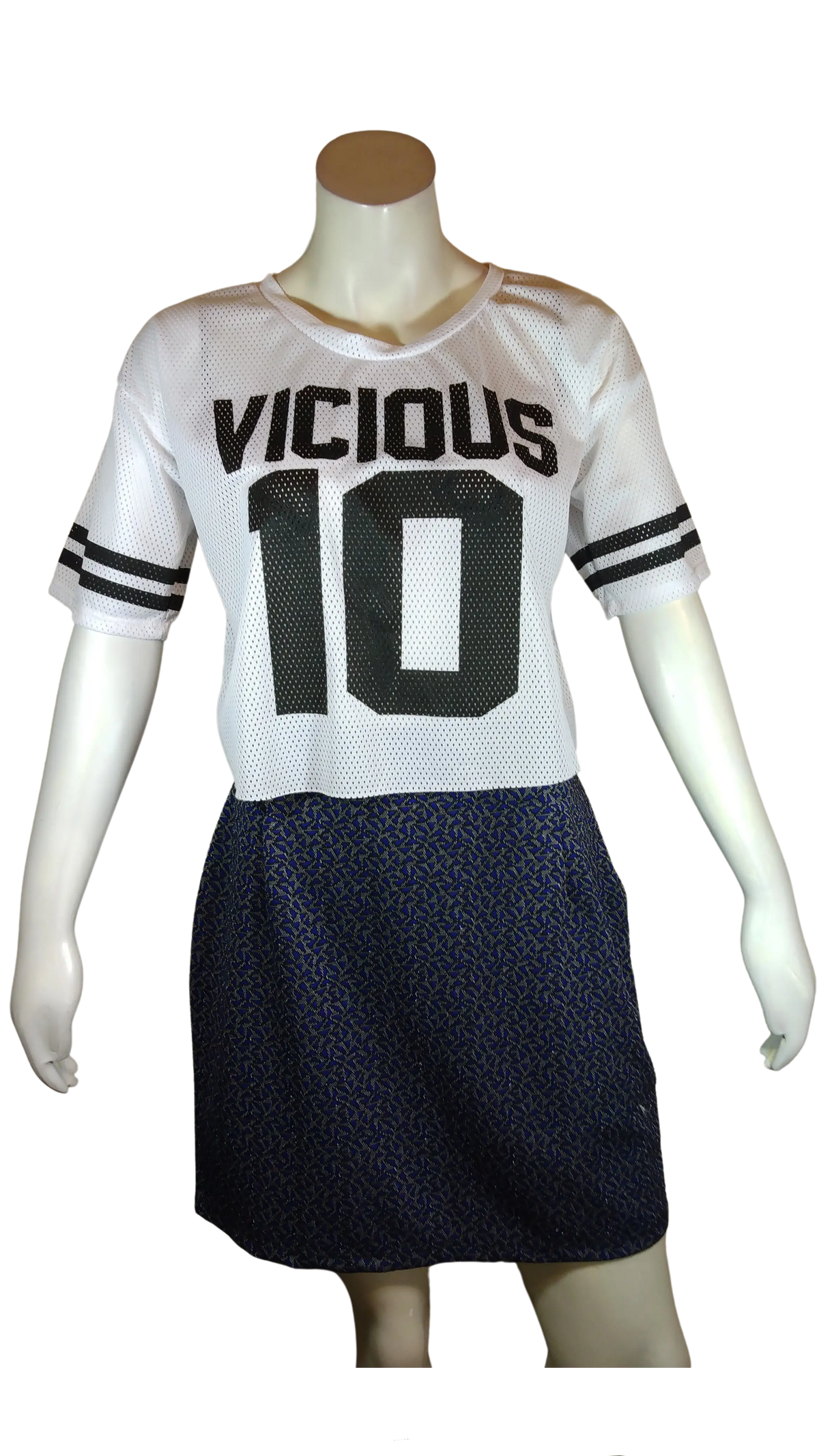 Blush Women’s White “Vicious” Mesh Crop Top, Size Large