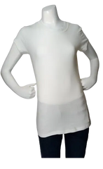 New Mode USA Girls’ Cream Short Sleeve Shirt, Size Medium