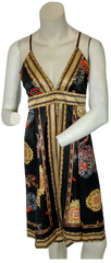 Minuet silky dress black/red