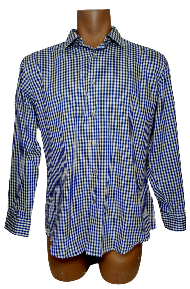 Alfani Fitted Performance dress shirt blue/gray