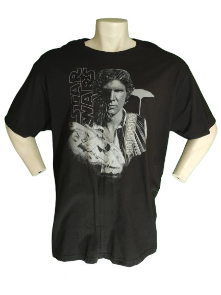 Star Wars Women’s Han Solo Black Tee – 2XL Cotton Graphic Shirt