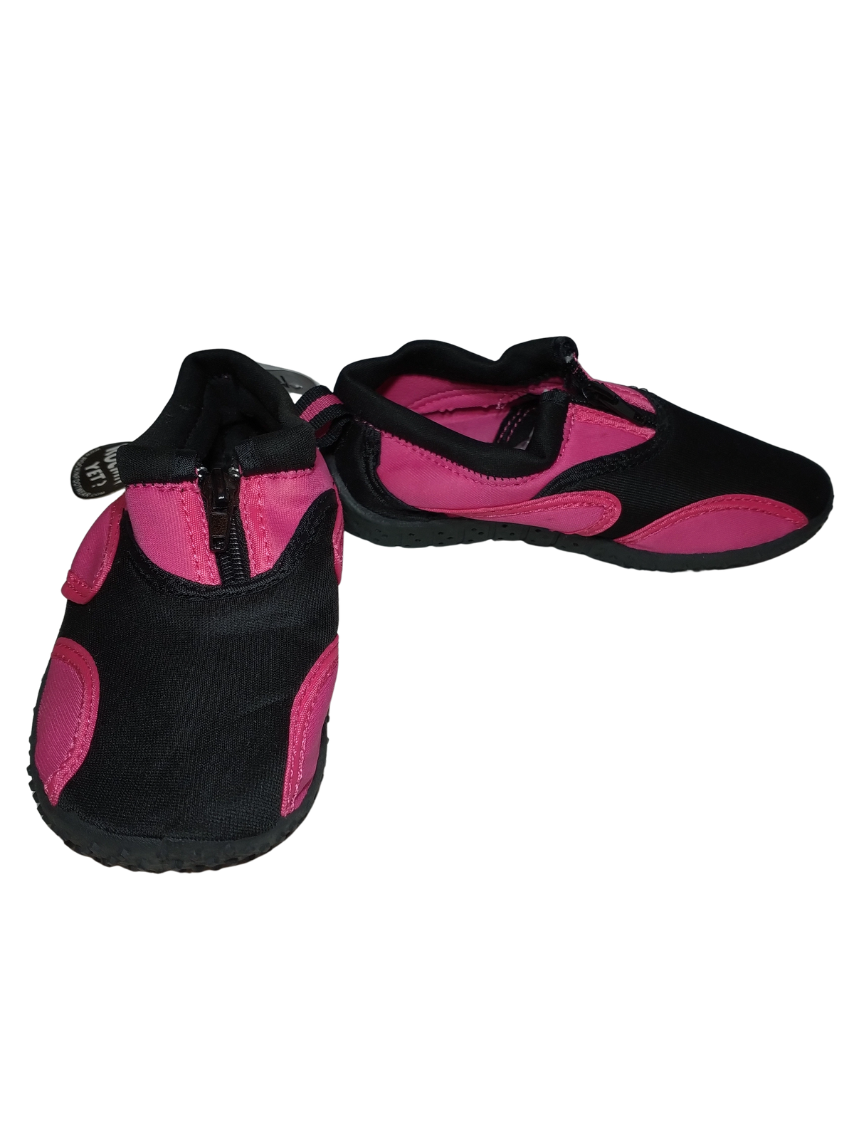 Rockin Hot Pink and Black Water Shoes with Zipper Closure - Size 12