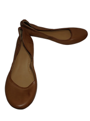 Mossimo Supply Co Women’s Golden Brown Pleather Flats - Size 9.5