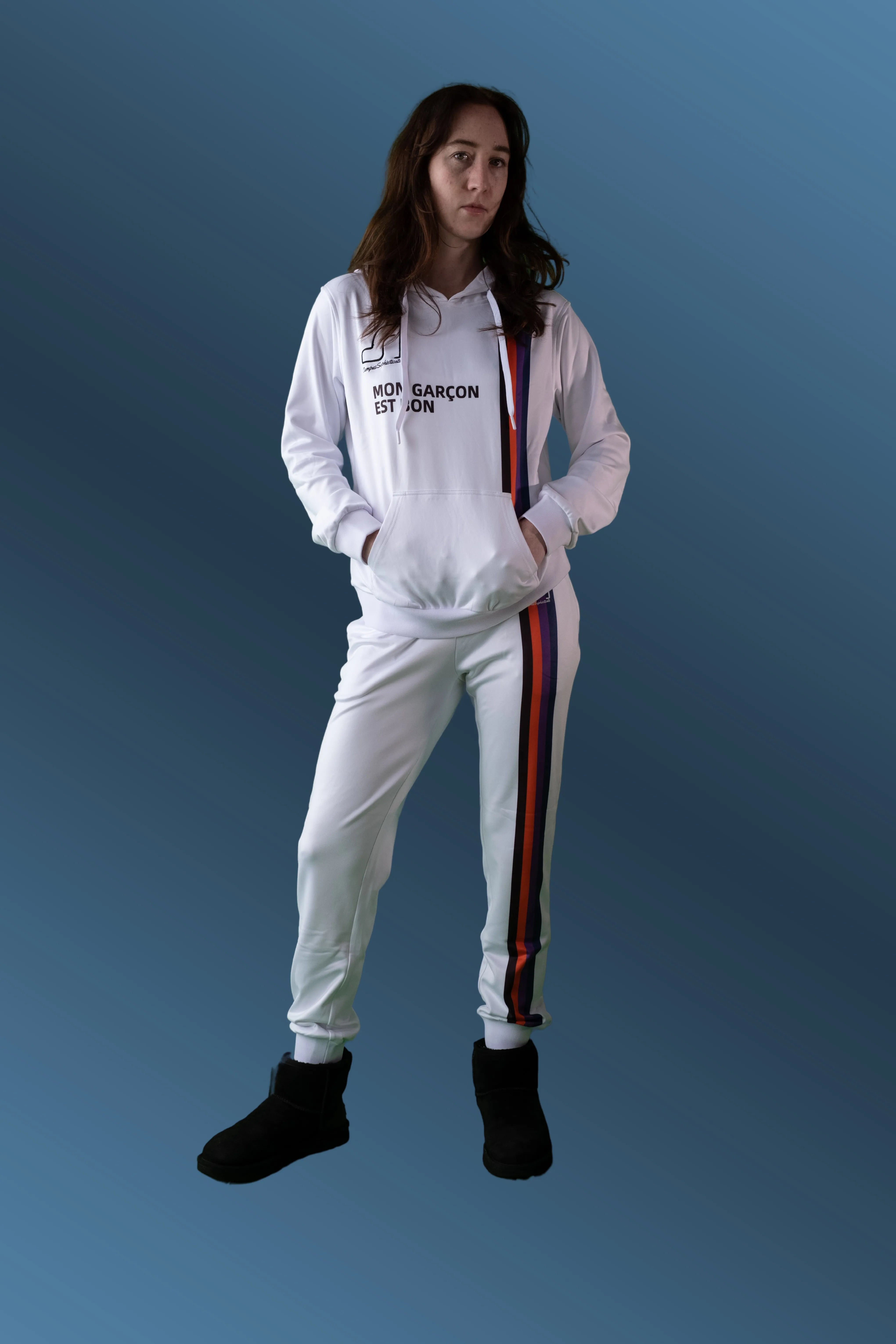 white sweatpants womens​