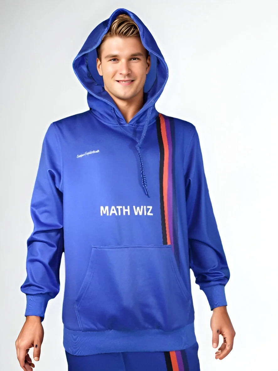 blue hoodie on men​