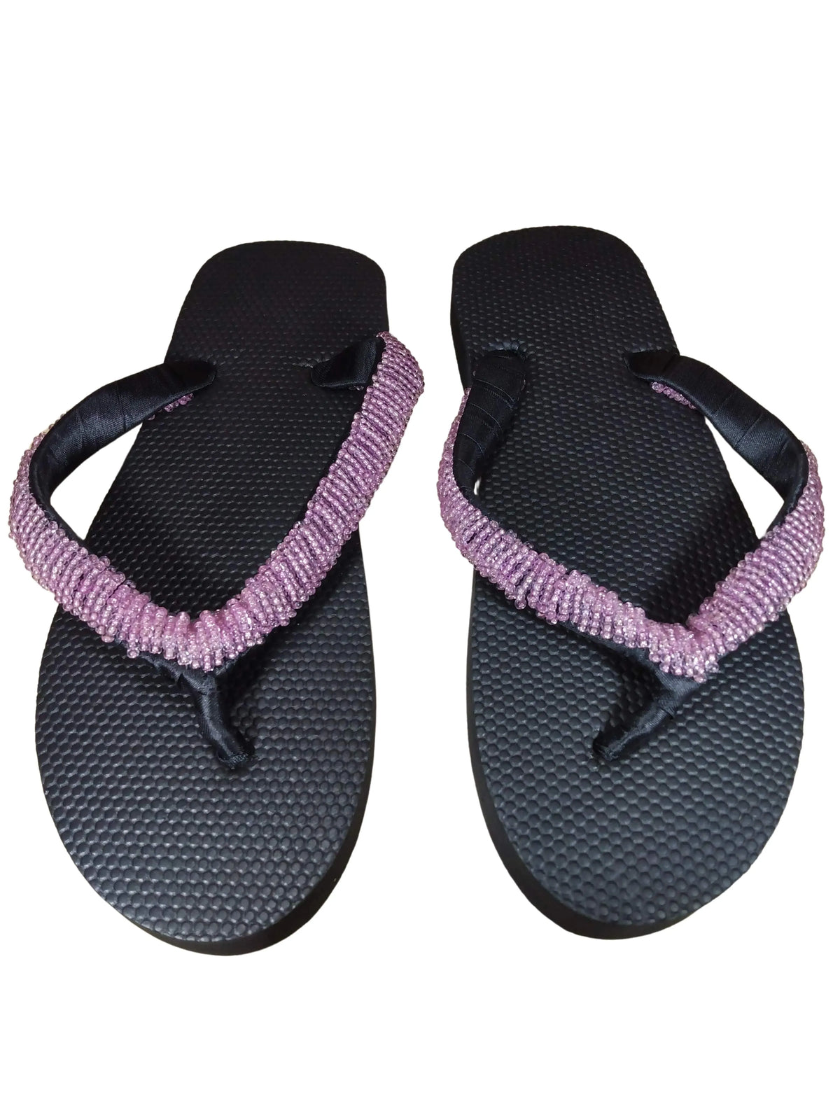 Beaded Unisex Flip Flop Lilac Size 12.5 (measure 11")