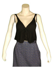 Millau Women’s Black Sheer Top, Size Small