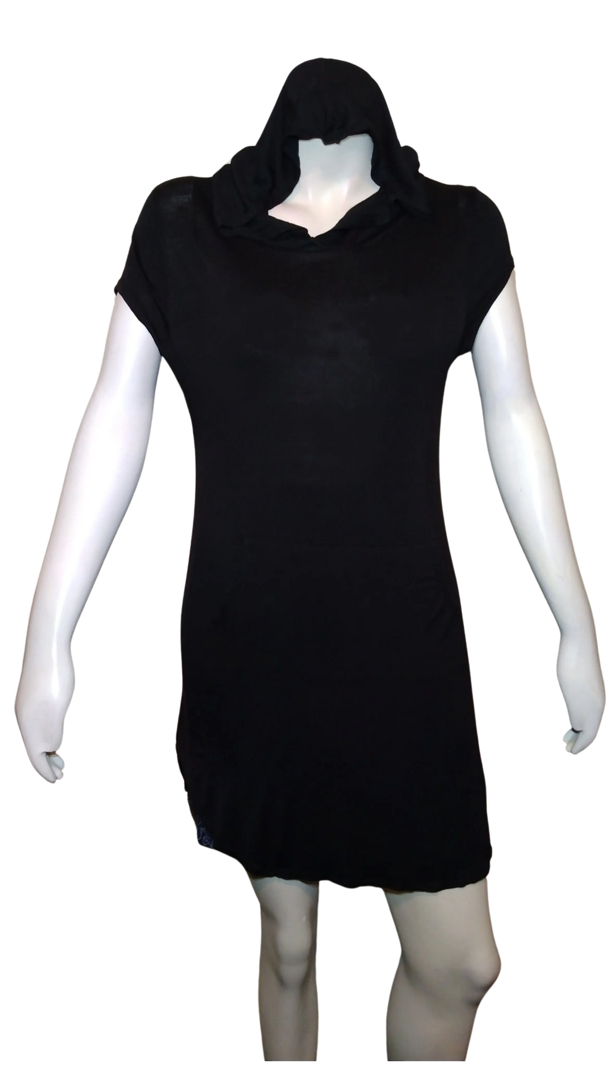 Cleo Apparel Girls’ Black Sheer Hooded Top, Size L