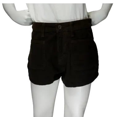 Carmar Girls’ Brown High Rise Shorts, Size 27