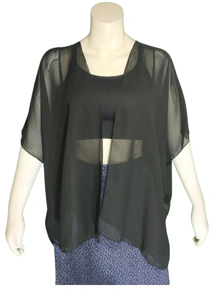 Better Be Girls’ Black Sheer Shawl – M/L, Lightweight Polyester Wrap
