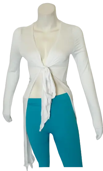 Glitz Women’s White Long Sleeve Shirt, Size Small