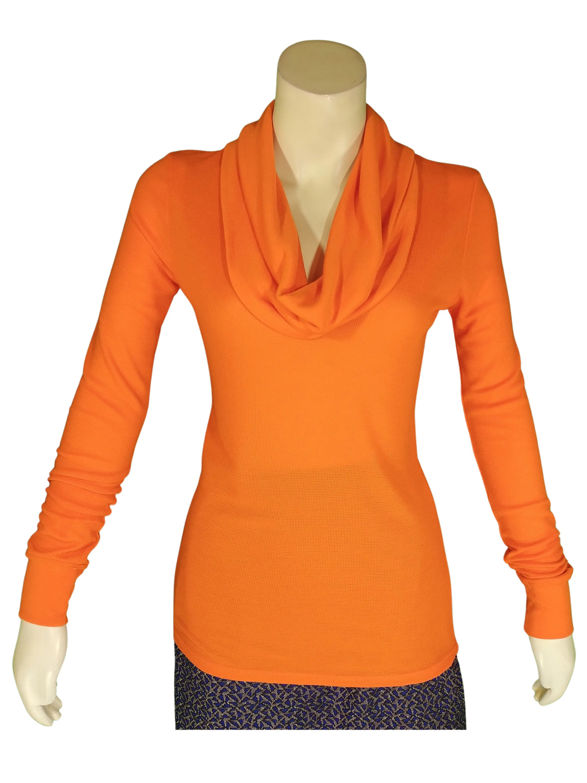 Michael Michael Kors Women’s Orange Cowl Turtleneck Sweater, Size Small