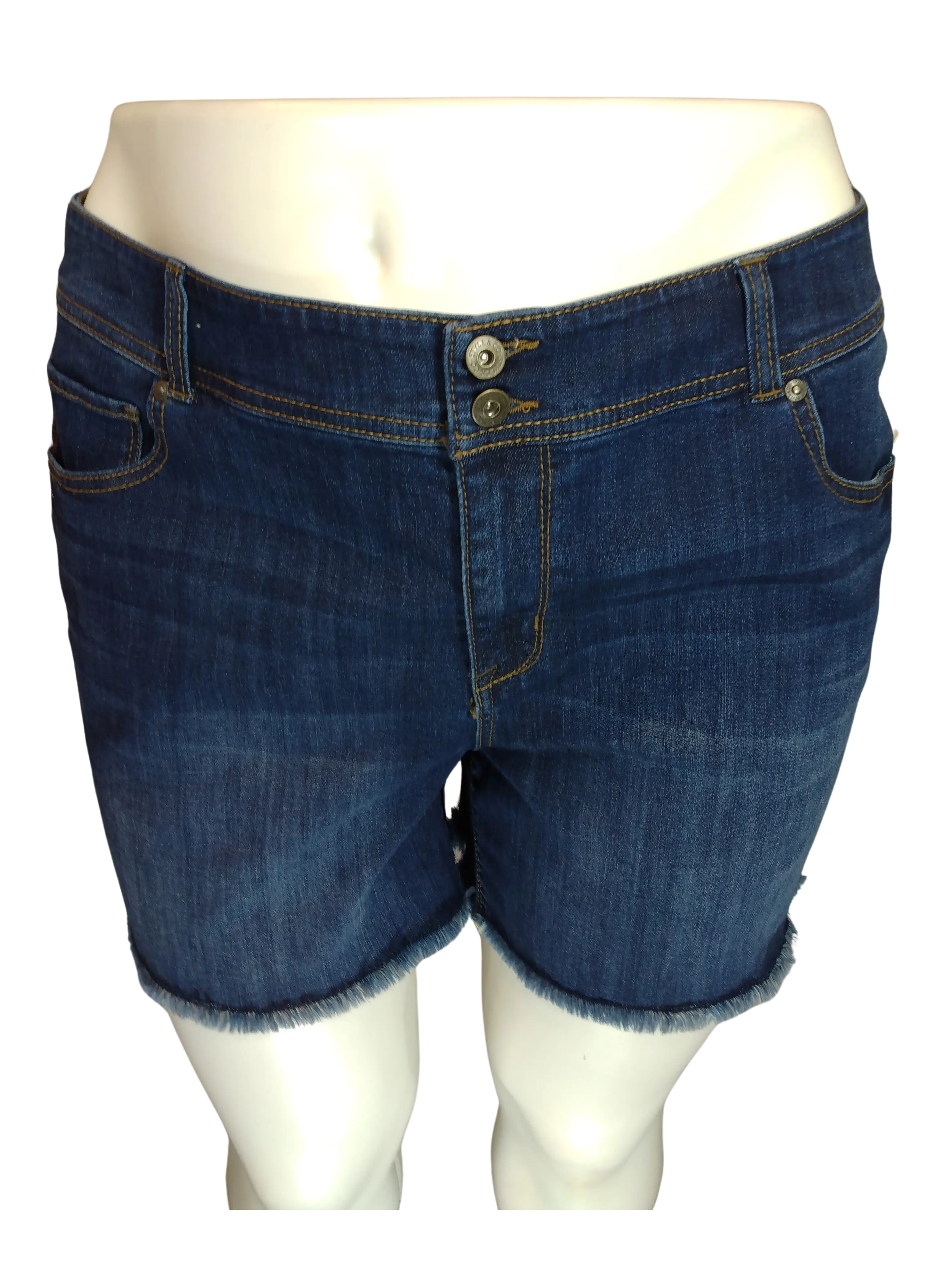Style&Co Women’s Blue Cut-off Mid Rise Shorts, Size 18W