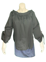 Love In Girls’ Charcoal Off-Shoulder Top – Large Size, Soft Stretch Blend
