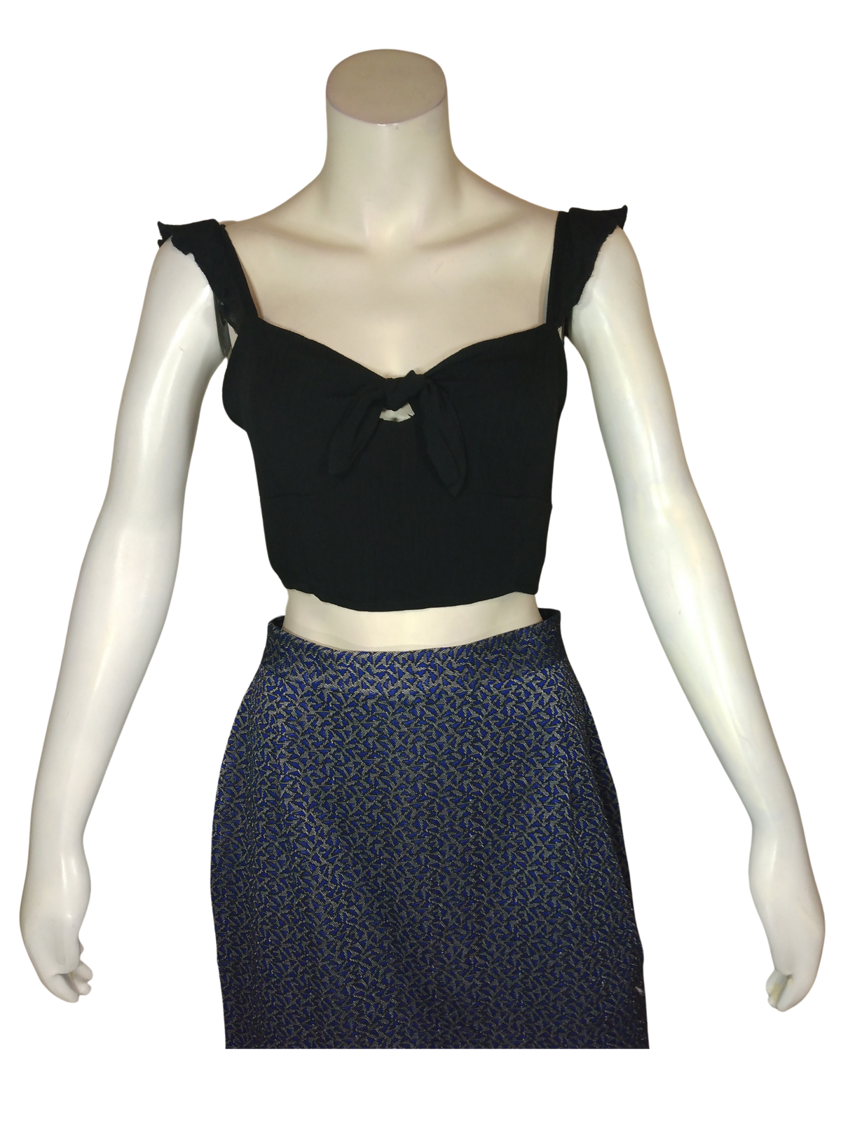 Into Black Sleeveless Crop Top