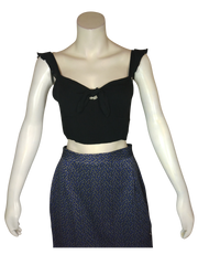 Into Black Sleeveless Crop Top
